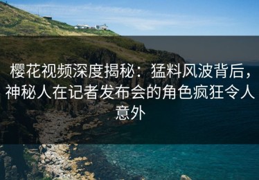 樱花视频深度揭秘：猛料风波背后，神秘人在记者发布会的角色疯狂令人意外